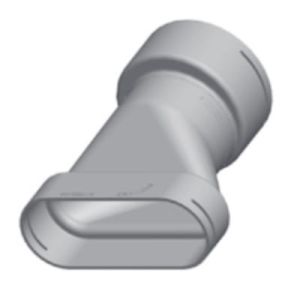 DEFRO AIR PRZEJŚCIE Z DN 90/75 NA KANAŁ FLAT 51 Z USZCZELKAMI