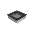 KRATKI KRATKA KOMINKOWA PROSTOKĄTNA CZARNA 170X170 MM