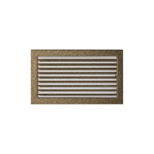 KRATKI KRATKA KOMINKOWA PROSTOKĄTNA CZARNO-ZŁOTA Z ŻALUZJĄ 220X370 MM