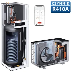 VIESSMANN VITOCAL 222-S TYP AWBT-E 221.C10 (R410A) 10KW 3-FZ POMPA CIEPŁA TYPU SPLIT Z021447 (tylko grzanie; grzałka)