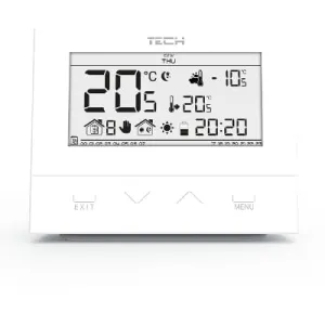 TECH REGULATOR POKOJOWY DWUSTANOWY  ST-292 V3 PRZEWODOWY  BIAŁY 