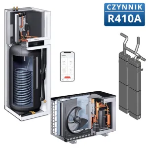 VIESSMANN VITOCAL 222-S TYP AWBT-M-E-AC 221.C06 (R410A)6,3/6KW 1-FZ ZESTAW POMPY CIEPŁA TYPU SPLIT Z021451 (grzanie i chłodzenie)