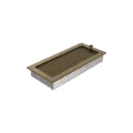 KRATKI KRATKA KOMINKOWA PROSTOKĄTNA CZARNO-ZŁOTA Z ŻALUZJĄ 170X370 MM