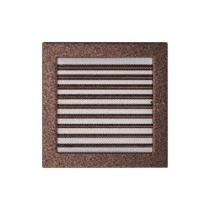 KRATKI KRATKA KOMINKOWA PROSTOKĄTNA MIEDZIANA Z ŻALUZJĄ 220X220 MM