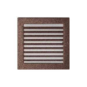 KRATKI KRATKA KOMINKOWA PROSTOKĄTNA MIEDZIANA Z ŻALUZJĄ 220X220 MM