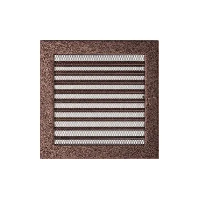 KRATKI KRATKA KOMINKOWA PROSTOKĄTNA MIEDZIANA Z ŻALUZJĄ 220X220 MM