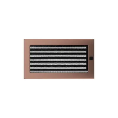 KRATKI KRATKA KOMINKOWA PROSTOKĄTNA MIEDŹ GALWANICZNE Z ŻALUZJĄ 170X300 MM