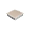 KRATKI KRATKA KOMINKOWA PROSTOKĄTNA KREMOWA Z ŻALUZJĄ 220X220 MM