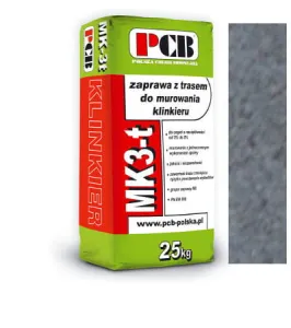 PCB ZAPRAWA MURARSKA Z TRASEM DO KLINKIERU MK-3t 25KG SZARA