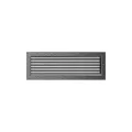 KRATKI KRATKA KOMINKOWA PROSTOKĄTNA CZARNO-SREBRNA Z ŻALUZJĄ 170X490 MM