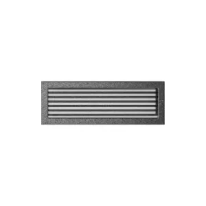 KRATKI KRATKA KOMINKOWA PROSTOKĄTNA CZARNO-SREBRNA Z ŻALUZJĄ 170X490 MM