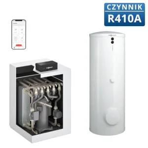 VIESSMANN VITOCAL 200-G TYP BWC 201.B13 (R410A) 13/10,52KW 3-FZ ZEST. Z GRUNTOWĄ POMPĄ CIEPŁA , 390 L PODGRZ. C.W.U ORAZ 400 L BUFOREM Z021334 (grzanie i chłodzenie)   
