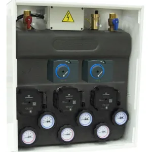 AFRISO ZESTAW MIESZAJĄCY PRIMOBOX AZB 555 W SZAFCE, BEZ MIESZANIA, 2 X ZAWÓR OBROTOWY Z SIŁOWNIKIEM ARM 141 (bez sprzęgła do instalacji z buforami) 76 555 00 
