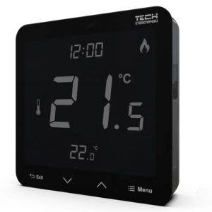 TECH REGULATOR POKOJOWY DWUSTANOWY BATERYJNY T-3.1 (DAWNIEJ ST-299 V3) PRZEWODOWY CZARNY