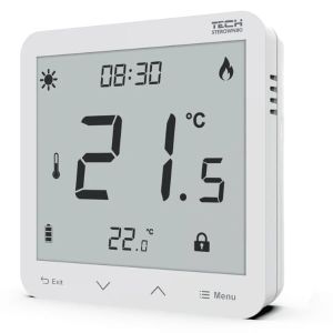 TECH REGULATOR POKOJOWY DWUSTANOWY BATERYJNY T-3.1 (DAWNIEJ ST-299 V3) PRZEWODOWY BIAŁY