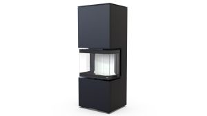 DEFRO HOME WKŁAD KOMINKOWY STALOWY INTRA XS C VER. COMPACT 1 3-SZYBY 8KW CZARNY