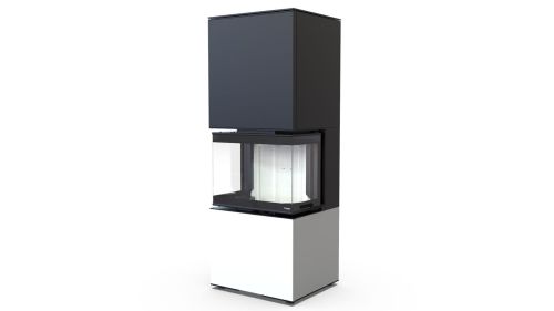 DEFRO HOME WKŁAD KOMINKOWY STALOWY INTRA XSM C VER. COMPACT 1 3-SZYBY 8KW BIAŁY