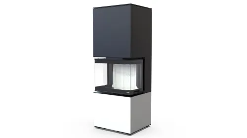 DEFRO HOME WKŁAD KOMINKOWY STALOWY INTRA XSM C VER. COMPACT 1 3-SZYBY 8KW BIAŁY