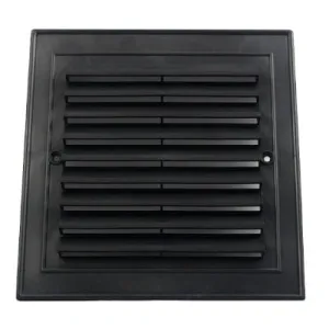 KRATKA WENTYLACYJNA NAWIEWOWA KOLOR CZARNY 140x140 MM (METALOWA ROZPÓRKA)