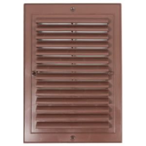 KRATKA WENTYLACYJNA NAWIEWOWA KOLOR BRĄZOWY 140x210 MM (METALOWA ROZPÓRKA)