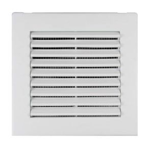 KRATKA WENTYLACYJNA NAWIEWOWA Z SIATKĄ KOLOR BIAŁY 140x140 MM