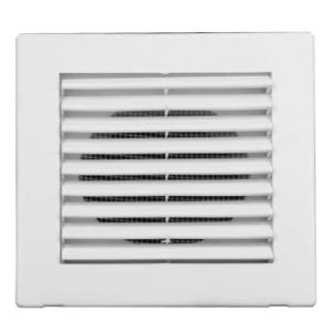 KRATKA WENTYLACYJNA NAWIEWOWA Z WYJŚCIEM NA RURĘ FI 100 MM KOLOR BIAŁY 140x140 MM