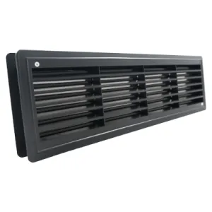 KRATKA WENTYLACYJNA DO DRZWI ŁAZIENKOWYCH KOLOR CZARNY 115x435 MM