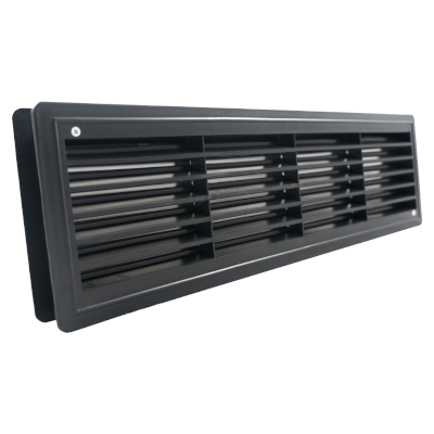 KRATKA WENTYLACYJNA DO DRZWI ŁAZIENKOWYCH KOLOR CZARNY 115x435 MM