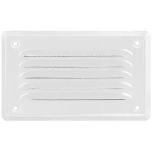 KRATKA WENTYLACYJNA METALOWA PRZYKRĘCANA KOLOR BIAŁY 140x70 MM