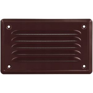 KRATKA WENTYLACYJNA METALOWA PRZYKRĘCANA KOLOR BRĄZOWY 140x70 MM