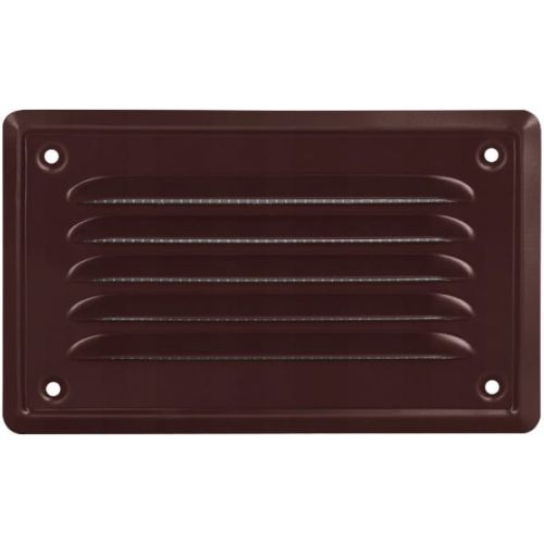 KRATKA WENTYLACYJNA METALOWA PRZYKRĘCANA KOLOR BRĄZOWY 140x70 MM