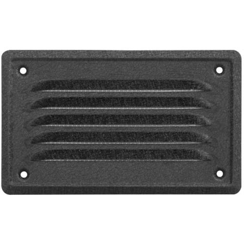 KRATKA WENTYLACYJNA METALOWA PRZYKRĘCANA KOLOR CIEMNY GRAFIT 140x70 MM