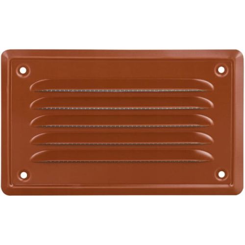 KRATKA WENTYLACYJNA METALOWA PRZYKRĘCANA KOLOR CEGLASTY 140x70 MM