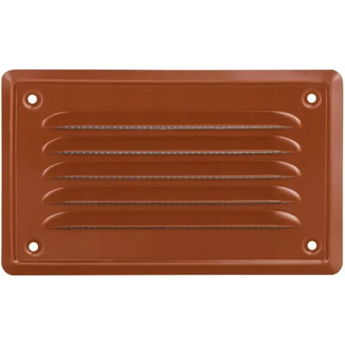 KRATKA WENTYLACYJNA METALOWA PRZYKRĘCANA KOLOR CEGLASTY 140x70 MM
