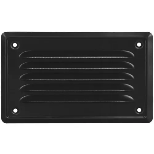 KRATKA WENTYLACYJNA METALOWA PRZYKRĘCANA KOLOR CZARNY 140x70 MM