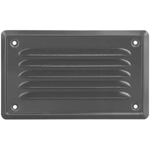 KRATKA WENTYLACYJNA METALOWA PRZYKRĘCANA KOLOR JASNY GRAFIT 140x70 MM