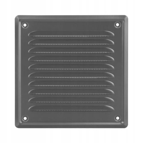 KRATKA WENTYLACYJNA METALOWA PRZYKRĘCANA KOLOR JASNY GRAFIT 140x140 MM