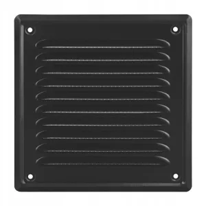 KRATKA WENTYLACYJNA METALOWA PRZYKRĘCANA KOLOR CZARNY 140x140 MM