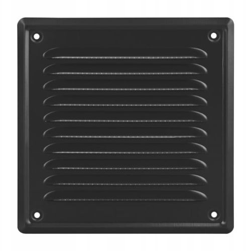 KRATKA WENTYLACYJNA METALOWA PRZYKRĘCANA KOLOR CZARNY 140x140 MM