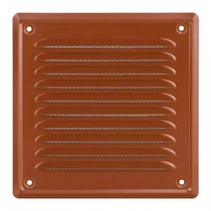 KRATKA WENTYLACYJNA METALOWA PRZYKRĘCANA KOLOR CEGLASTY 140x140 MM