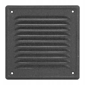 KRATKA WENTYLACYJNA METALOWA PRZYKRĘCANA KOLOR CIEMNY GRAFIT 140x140 MM