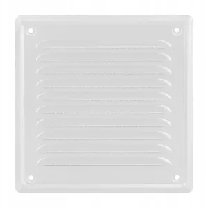 KRATKA WENTYLACYJNA METALOWA PRZYKRĘCANA KOLOR BIAŁY 140x140 MM