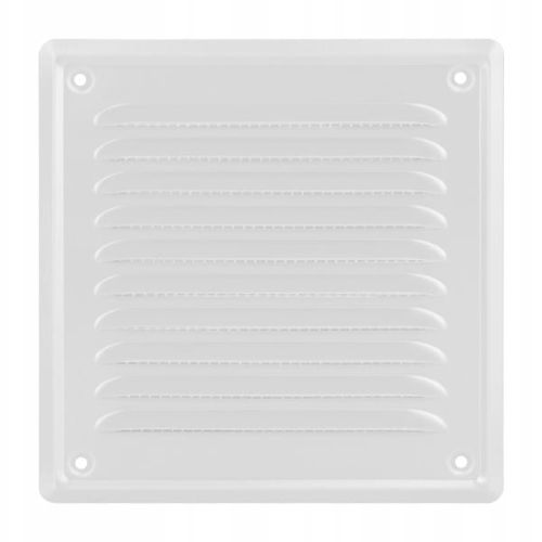 KRATKA WENTYLACYJNA METALOWA PRZYKRĘCANA KOLOR BIAŁY 140x140 MM