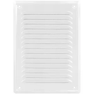 KRATKA WENTYLACYJNA METALOWA PRZYKRĘCANA KOLOR BIAŁY 140x210 MM