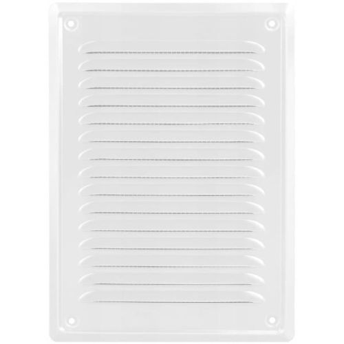 KRATKA WENTYLACYJNA METALOWA PRZYKRĘCANA KOLOR BIAŁY 140x210 MM