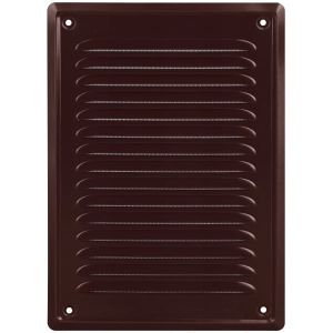 KRATKA WENTYLACYJNA METALOWA PRZYKRĘCANA KOLOR BRĄZOWY 140x210 MM