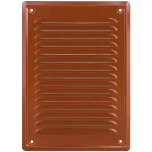 KRATKA WENTYLACYJNA METALOWA PRZYKRĘCANA KOLOR CEGLASTY 140x210 MM