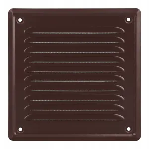 KRATKA WENTYLACYJNA METALOWA PRZYKRĘCANA KOLOR BRĄZOWY 140x140 MM