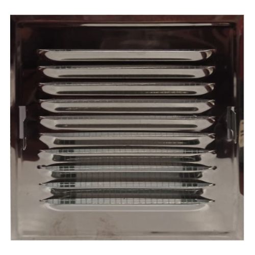 KRATKA WENTYLACYJNA METALOWA Z RAMKĄ MONTAŻOWĄ NIERDZEWNA 140x140 MM