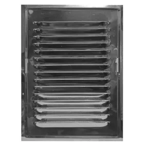 KRATKA WENTYLACYJNA METALOWA Z RAMKĄ MONTAŻOWĄ NIERDZEWNA 140x210 MM